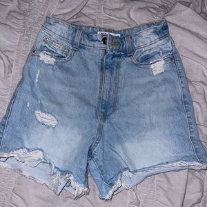 Zara Light Wash Denim Short